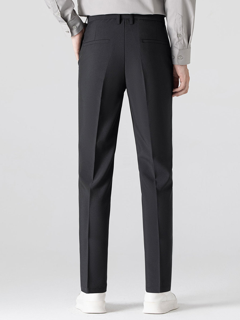 Rhombus Textured Zip Up Knitted Polo Shirt & Slim Fit Tapered Trousers