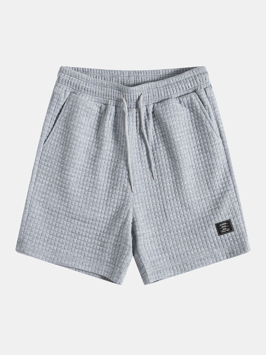 Waffle Sleeveless Hooded T-Shirt With Kangaroo Pocket & Shorts
